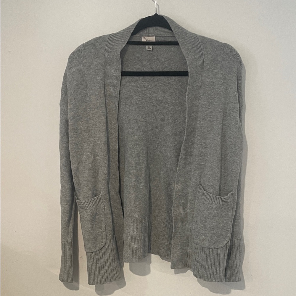 a new day Women's Heather Gray Open Cardigan